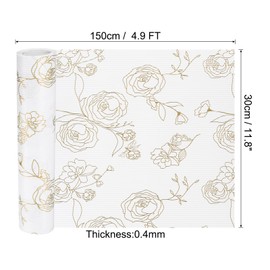 uxcell Shelf Liners for Kitchen Cabinets, 11.8 Inch x 4.9 FT Non-Slip Non-Adhesive Cabinet Liner, Rose Gold Tone