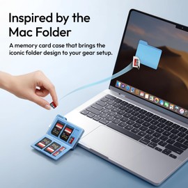 ULANZI DC01 Memory Card Case & USB-C Reader, 4 SD + 4 TF Slots