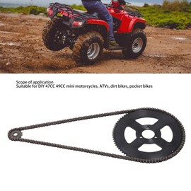 SUNGOOYUE Steel 25H Sprocket Set 146 Links Drive Chain, 15T Front Sprocket, 80T Rear Sprocket for DIY Mini Motorcycle ATV Dirt Bike