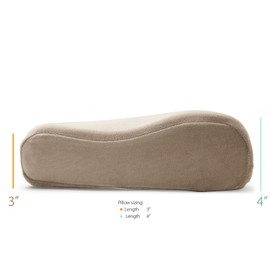 PCP Memory Foam Neck Pillow with Removable Cover, Beige