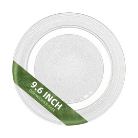 Gemroom - Placa giratoria de vidrio para microondas de 9.6 pulgadas, compatible con GE WB49X10134, 9-5/8 pulgadas, placa de vidrio de microondas para LG 3390W1A035A 3390W1A035C y WPW10315165 Whirlpool