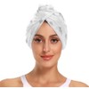 Handdraw Stars - Toalla de secado de cabello gris con