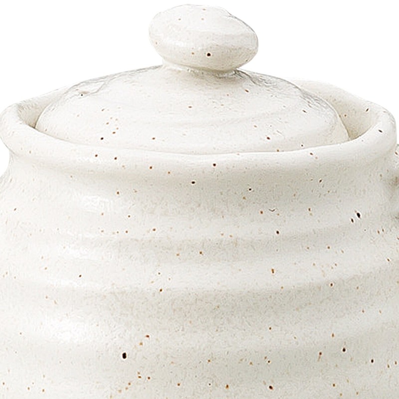 Wiccan Spine Kiln Fired Ceramic Pot White Glazed (with net)