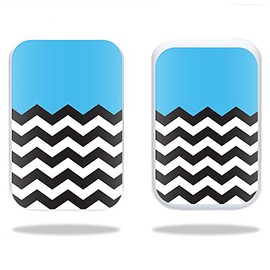 MightySkins Skin Compatible with HP Sprocket wrap Cover Sticker Skins Baby Blue Chevron