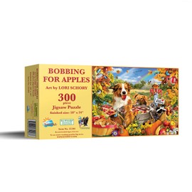 SUNSOUT INC - Bobbing for Apples - 300 pc Jigsaw Puzzle by Artist: Lori Schory - Finished Size 18" x 24" - MPN# 35106