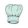Metal Enamel Pin Badge White Chef Hat (Toque)