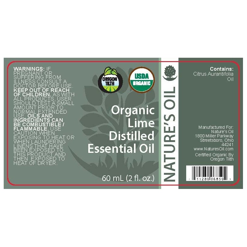 Best Lime Essential Oil Pure Certified Organic Therapeutic Grade 60ml