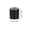uxcell 3pcs Potentiometer Knob Knurled Shaft Black Aluminum 6mm Shaft