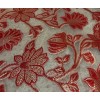 wowfabric4less123 RED GOLD WHITE Metallic Brocade ORGANZA Fabric 58” Width