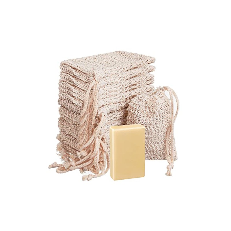 15 paquetes de bolsas para jabón, bolsas naturales de sisal
