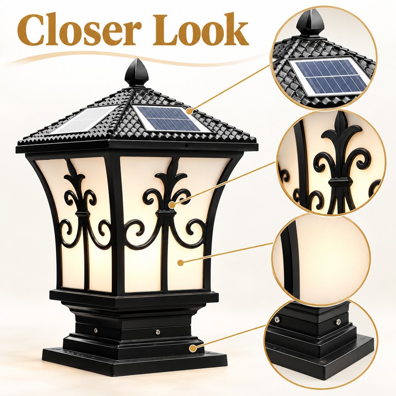 3-Color Adjustable Waterproof Solar Lamp with Remote – Outdoor Garden,