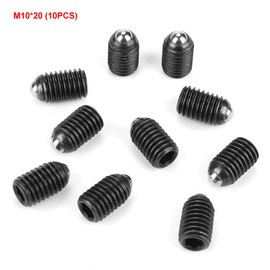 10 émbolos de Bola con Rosca de Tornillo M10, Tornillo Rosca Bola, Juego de émbolos de Resorte con Casquillo Hexagonal, de Acero Al Carbono para