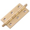4Pack Decorative Solid Brass Cabinet Cupboard Door Butt Hinges Furniture