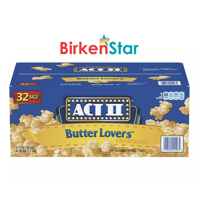 ACT II Butter Lovers Microwave Popcorn (2.75 oz., 32 pk.)