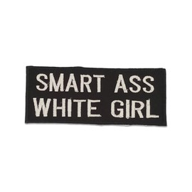 DealzCT Smart Ass White Girl Iron On Sew On Small Patch for Jacket Vest
