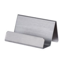 DELIGHT DISPLAYS® Business Card Holder Brushed Stainless Steel Business Card Stand for Business Cards 85 x 50 mm