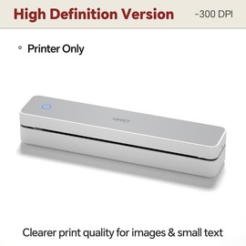 Inkless Portable Printer – Wireless Bluetooth Thermal Printer for Travel & Mobile Use, Compatible with iOS, Android, Laptop, Supports 8.5"x11" US Letter & A4 Paper, No Ink Needed – Ideal for Home & Office TikTokShopBacktoSchool:_White Printer(300DPI)+10 Sheets Paper