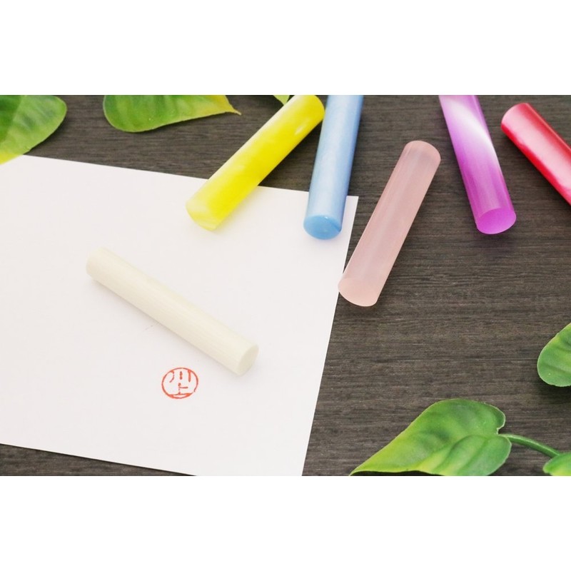 Hatamasa Seal, Hanko, Ready-made Approval Seal, White, Round, 0.4 inches