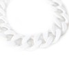 Matte Acrylic Resin Chunky Chain Link Statement Necklace (White)