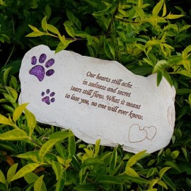 Shining Paw Prints Pet Dog Memorial Stones Plaques, Touching Pet Memorial Gifts, Unique Fluorescent Paw PrintsColor: White, Size: One Size