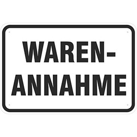 Warenanahme Sign 300 x 450 mm Aluminium Composite Material 3 mm Thick