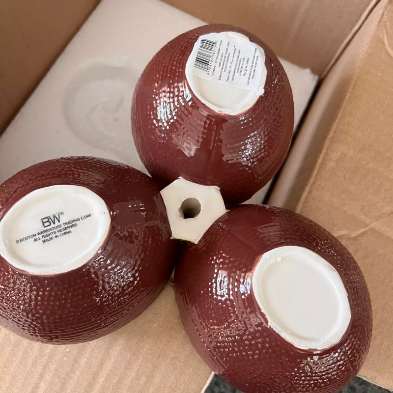 Boston Warehouse Touchdown 3 Section Football Condiment Server bowl Hand