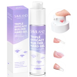 Saviland Builder Gel for Nails 50g Hard Gel Builder Nail Gel Hard Gel Natural Ingredients Extension Gel Enhances Nail Repair Home Manicurist Nail Care