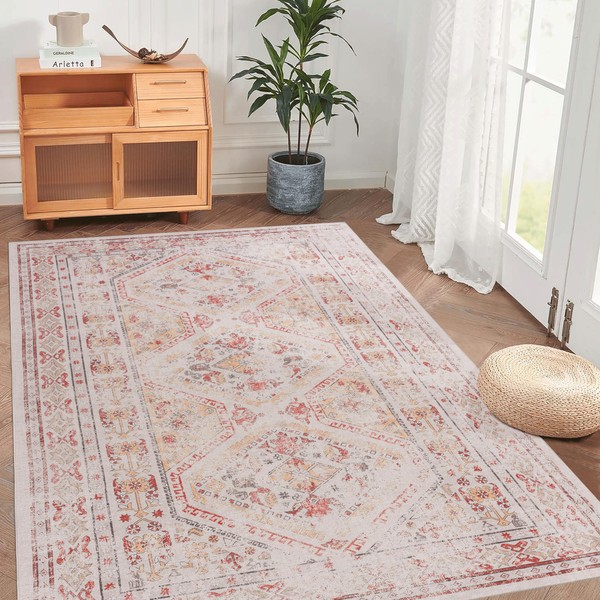 TREATLIFE HOME Transform Your Space with Washable 5x8 Area Rug,