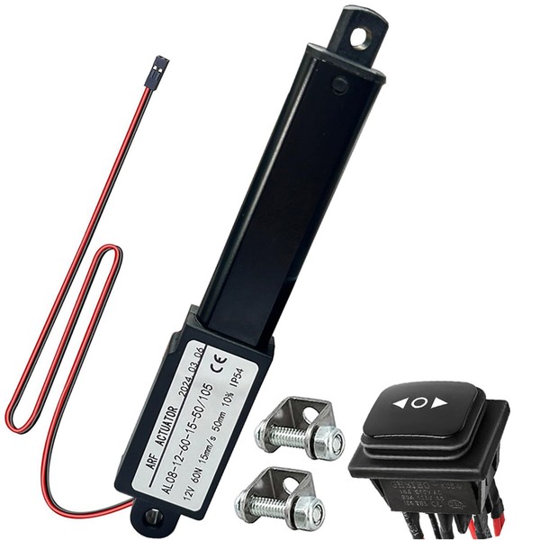 URANT Mini 12V 2 "Stroke Electric Linear Actuator, 60N(13.4Lbs),Speed 15mm/s