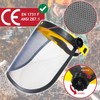 Spares2go Full Face Protective Shield Strimming Trimming Chainsaw Garden Metal