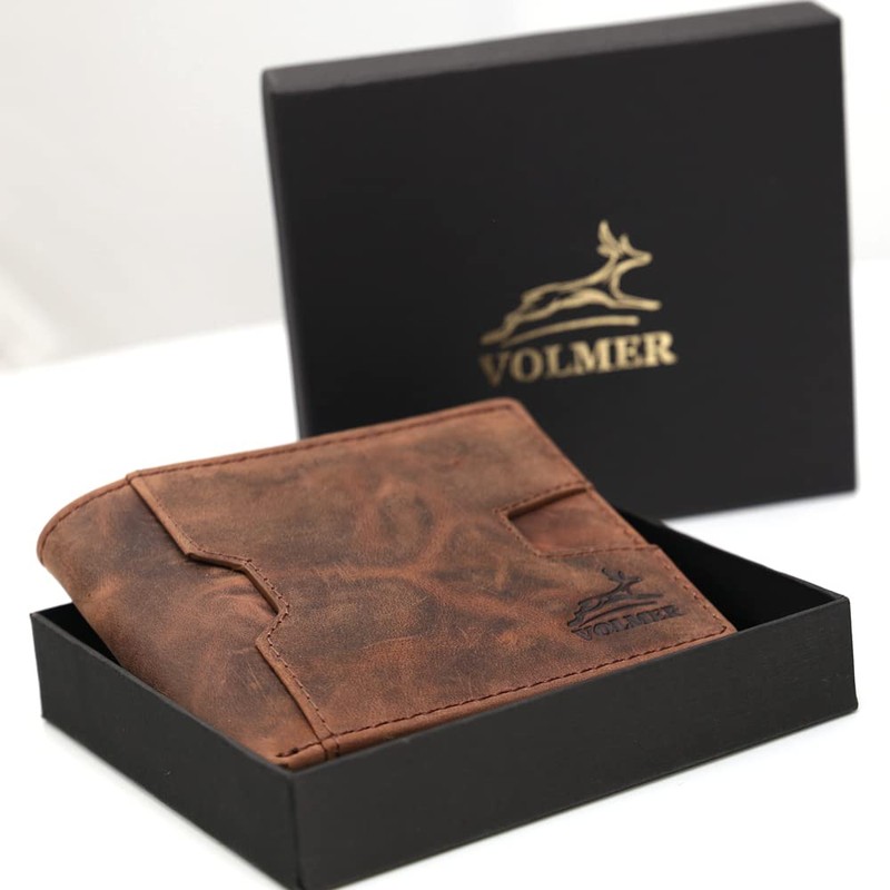 Fa.Volmer ® Leather Wallet with RFID Protection - Buffalo Leather