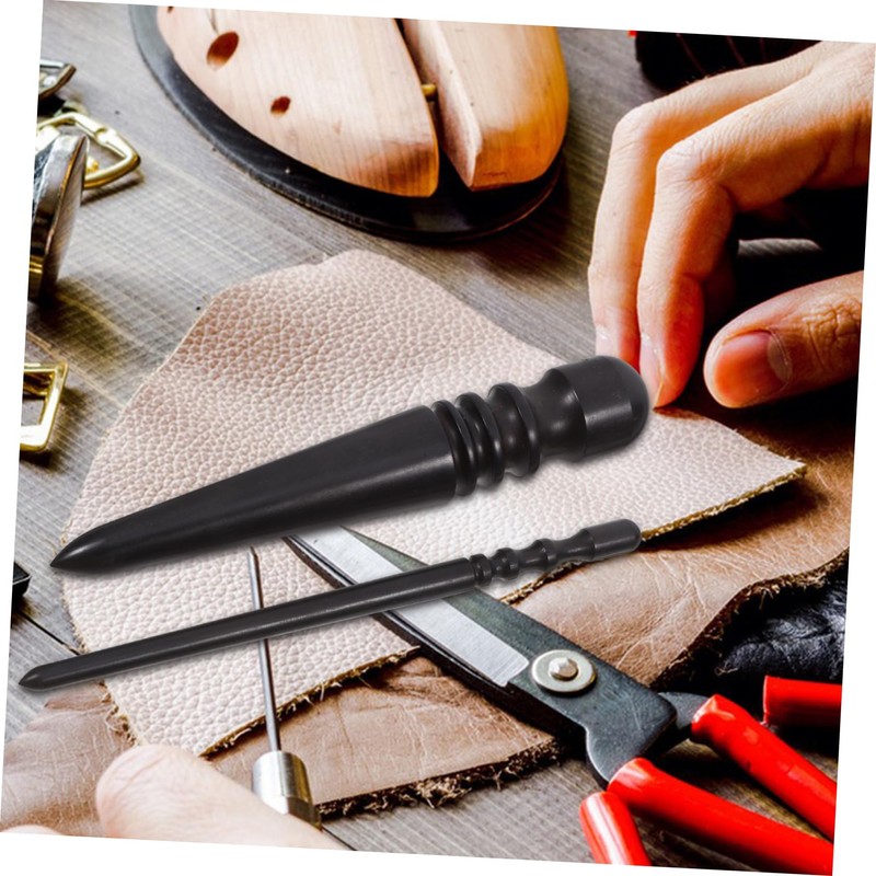 iplusmile 6pcs Sandalwood Leather Burnisher Tool for Projects Burnishing Tool