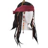 Adult Pirate Captain Dreadlock Wig Set Bandana Sash Braid Beads