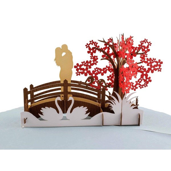 iGifts And Cards Happy 20th Anniversary 3D Pop Up Greeting Card - Marriage, Soulmates, Celebration, Wedding, Memories, Half-Fold, Being Together, Celebrate a Milestone, Congratulations, Romantic, Love