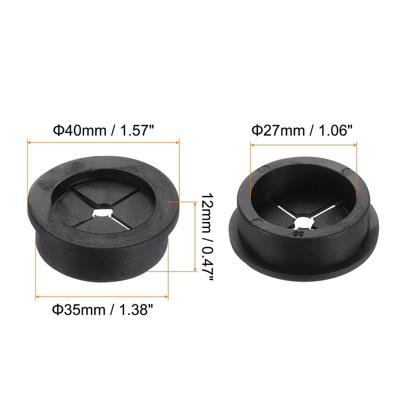 uxcell Cable Cord Grommet, 1 3/8" Inch (35mm) Desk Grommet
