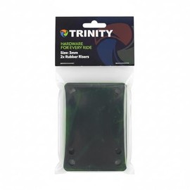 Trinity Riser Pads 3 mm (1/8") in gomma, set da 2 pezzi, cuscinetti antiurto contro ruote e per meno vibrazioni, per skateboard camion
