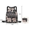 GFM Womens Elephant Design Foldable Nylon Fabric Backpack - Waterproof