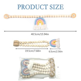 Ktnyl Pack of 2 Rainbow Curtain Tiebacks, Curtain Tiebacks Rainbow Boho Curtain Holders, Curtain Ties Rainbow Tassels Curtain Holders, for Home, Office, Window Decorative