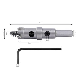 Dribotway Bi-Metal Hole Saw 18mm TCT Carbide Heavy Duty Industrial Grade Stainless Steel Hole Cutter for Mental Wood Stainless Steel Plastic Copper