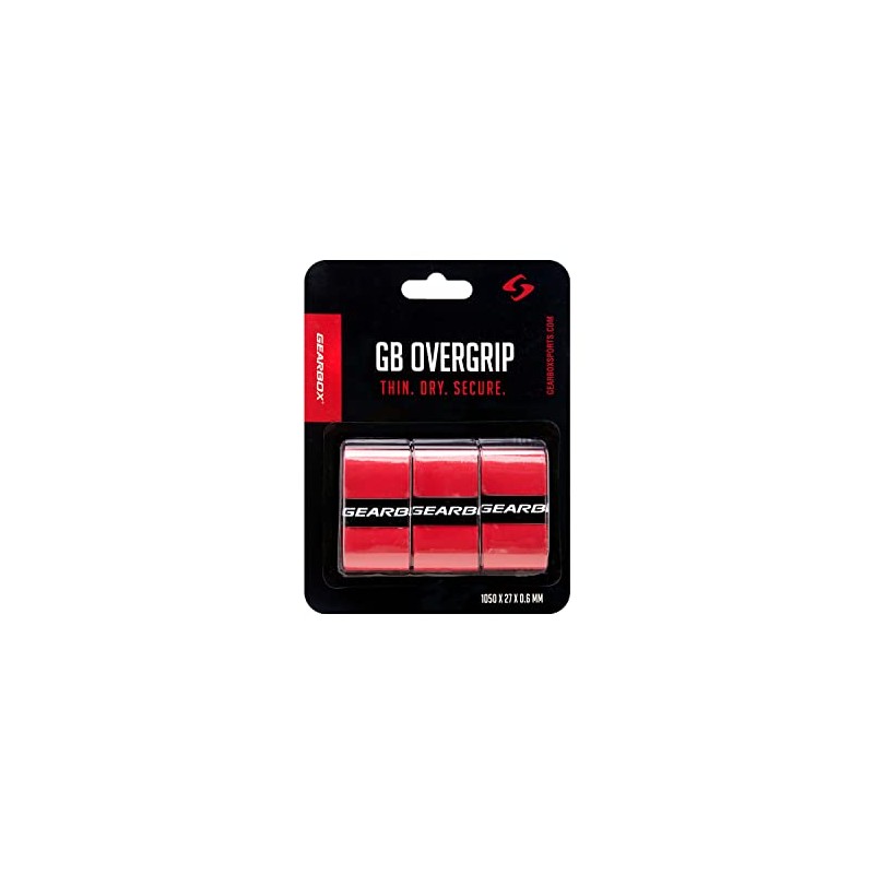 GEARBOX Overgrip - Red, 3 Pack