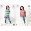 King Cole 4 Ply Knitting Pattern - 6040 Children's Sweater