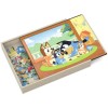 Spin Master Bluey 5 Wood Jigsaw Puzzles with Storage Box
