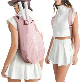 ARCFOX Tennis Racket Bag 2-in-1 Large Capacity Tennis Racket Backpack for Women and Men, Water-Resistant Lightweight Tennis Crossbody Bag for Pickleball Paddles, Badminton Squash Racquet