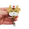 Goat Nurse Badge Reel, Retractable Pediatric RN ID Holder, Animal