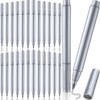 Watersay 24 Pcs Silver Metallic Permanent Markers Bulk Paint Pens