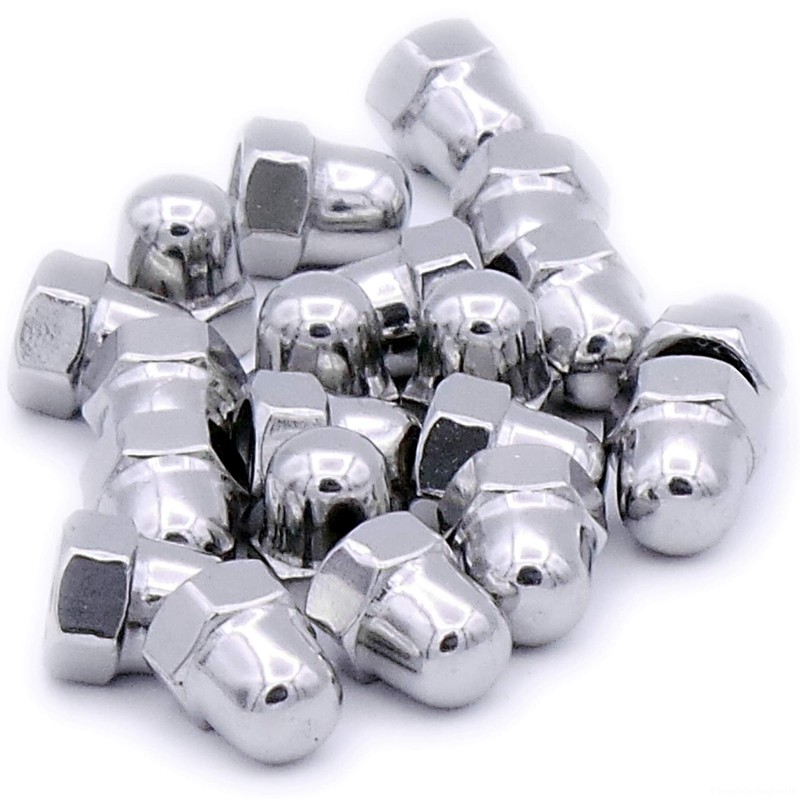 M5 (5mm) Dome Cap Nut - Steel (Pack of 20)
