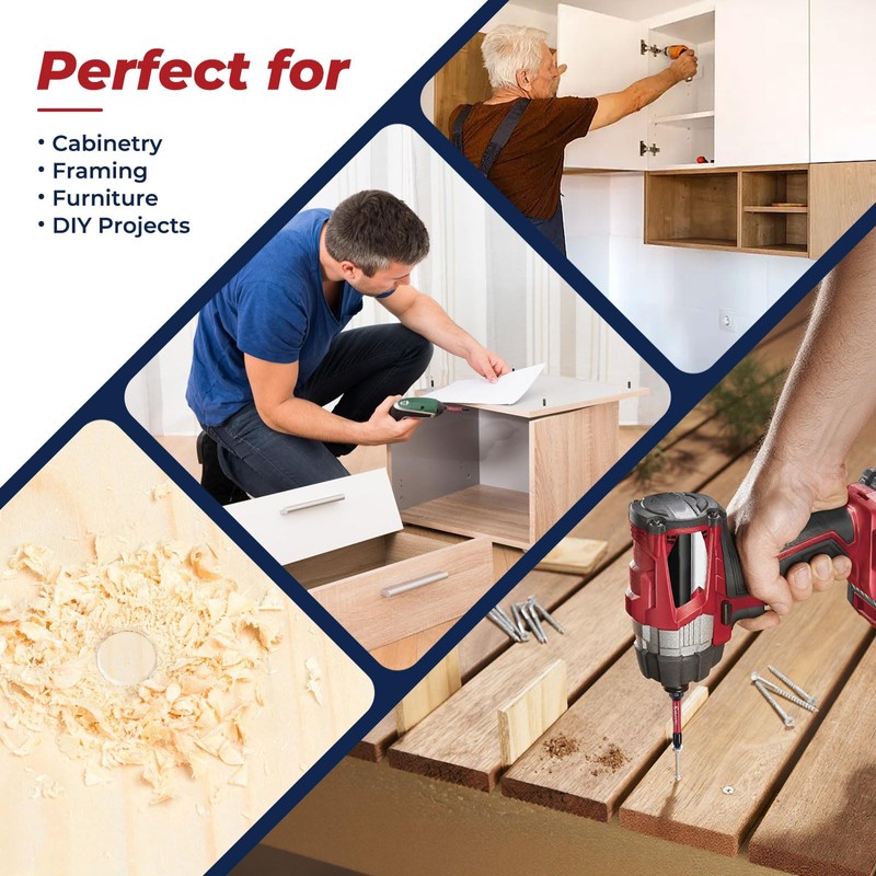 ColumPRO 15PCS Countersink Drill Bit Set, Woodworking Tapered Drill Bits,