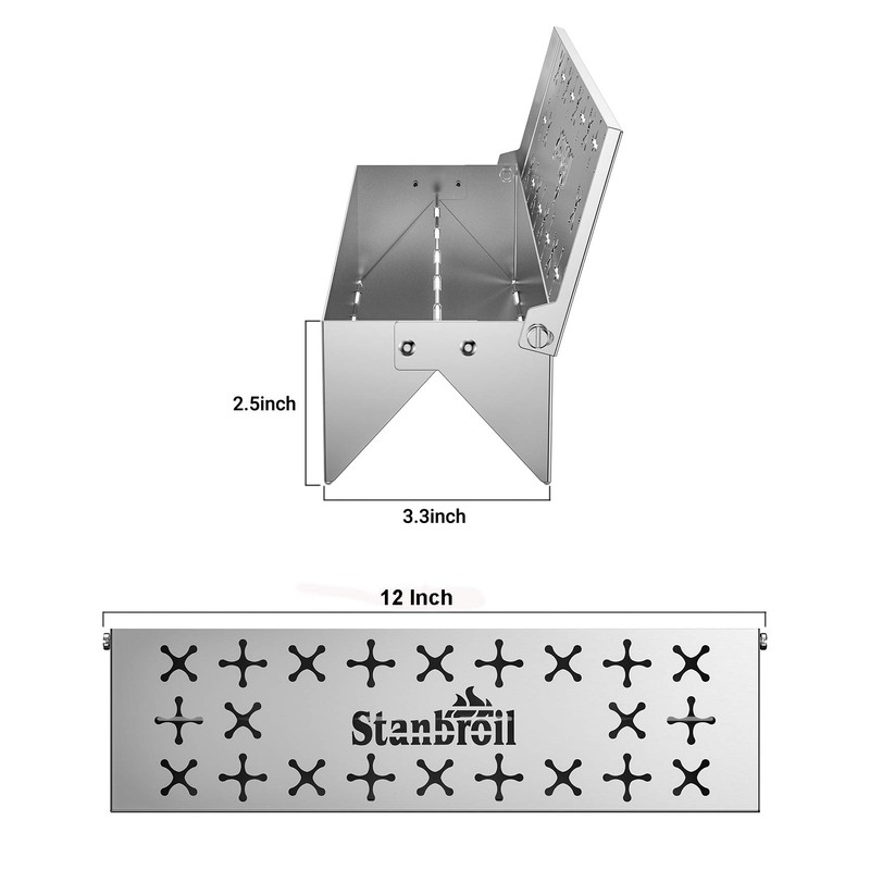 Stanbroil Stainless Steel Smoker Box for Gas Grilling | Wood