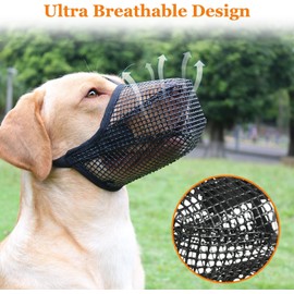 OFFOF Muzzle for Large Dogs - Breathable Pet Mask for Dog Training - Comfortable & Safe for Small, Medium & Large Dogs (XL)