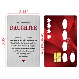 Viayen Mother's Day Card for Daughter - To a Wonderful Daughter Birthday Wedding Graduation Easter Gifts from Mom and Dad